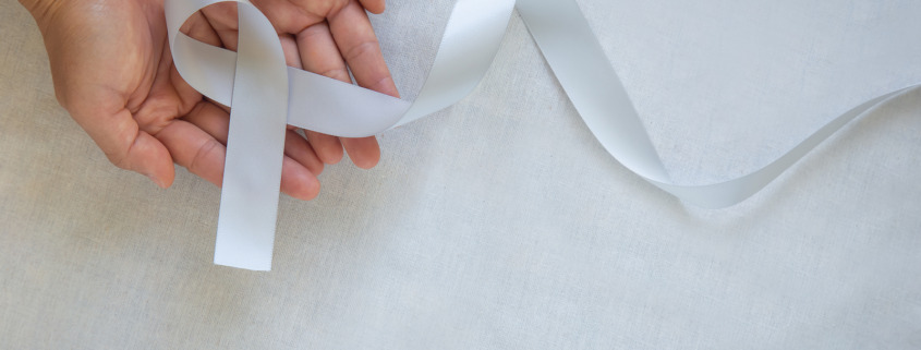 radiotherapy centre - Hand holding Gray ribbon