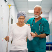 Private radiotherapy - Woman with cancer during chemotherapy