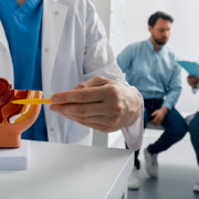 Private radiotherapy - Doctor consulting male patient with suspected prostate cancer