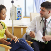 Private chemotherapy treatment - Woman Undergoing Chemotherapy