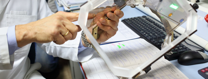 Stereotactic Radiosurgery - Stereotactic frame in hands of doctor